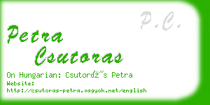 petra csutoras business card